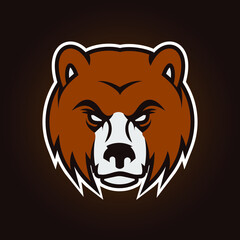angry bear mascot logo