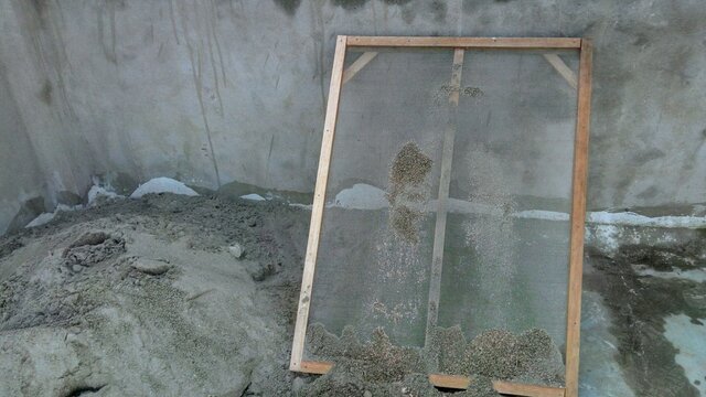 Sand Sieve At A Construction Site In India