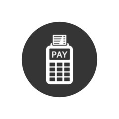 Vector credit card payment magnetic stripe reading white icon