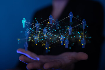 Fototapeta premium conference Digital Network and data concept 3d