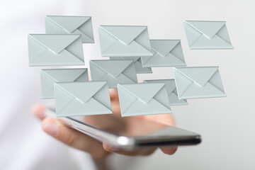 email marketing concept, send e-mail or newsletter.