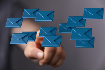 email marketing concept, send e-mail or newsletter.