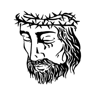 Vector illustration of Jesus Christ, God and bible