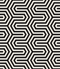 Vector seamless pattern. Modern stylish texture. Repeating geometric background. Striped monochrome bold grid. Linear graphic design. Can be used as swatch for illustrator.