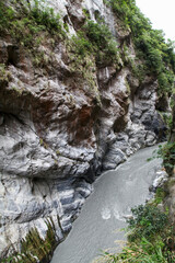 View of nature landscape mountain in taroko National park at Hualien,taiwan.