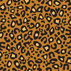 Seamless leopard cheetah fur pattern. Panther fabric textile print design