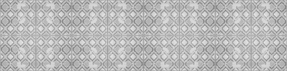 White gray grey traditional modern moroccan motif tiles wallpaper texture background banner -...