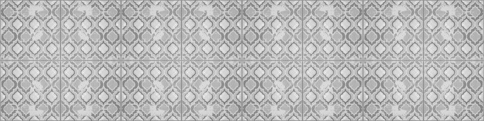 White gray grey traditional modern moroccan motif tiles wallpaper texture background banner -...