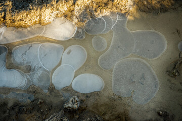 Air patterns under the ice.
