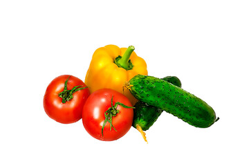 isolated vegetables on white background