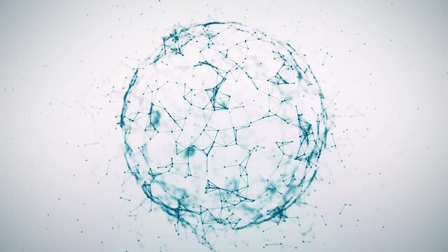blue sphere sci-fi technology fx background video