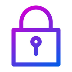 Padlock icon in gradient color