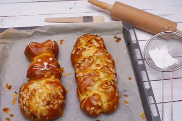 fresh baked easter plait