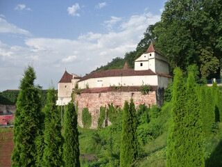 Fototapeta na wymiar Medieval Walls in the historic city of Brasov. Transylvania. Romania.