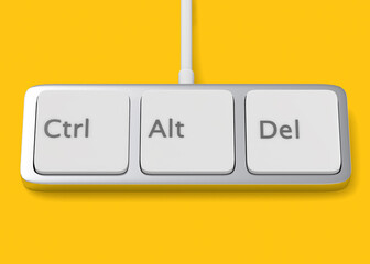 Ctrl Alt Del - Minimal Keyboard concept - 3D