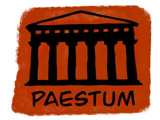 Paestum logo red