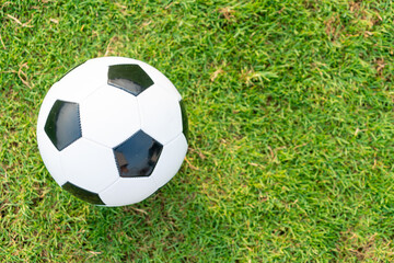 Soccer ball on the ball field