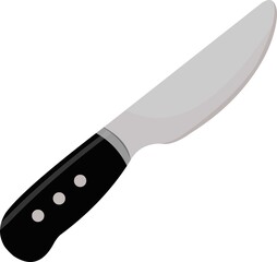 Vector emoticon illustration of a classic kitchen knife