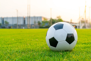 Soccer ball on the ball field