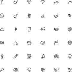 icon vector icon set such as: medicine bowl, scrambled, agriculture, umbrella, chop, pot, kill, egg, iron, orecchiette, transparent, graphics, colorful, beer glass, life, field