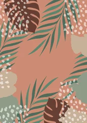 Abstrakte tropische Blätter Tapete © Evelyn