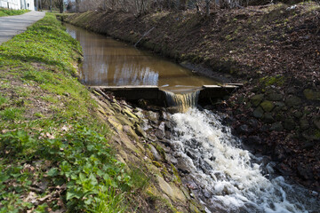 weir in a ditch