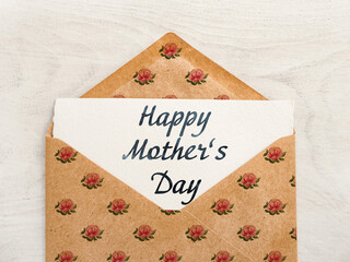 Happy Mothers Day. Beautiful greeting card. Close-up, view from above. Holiday concept....