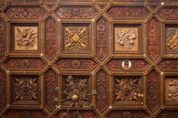 The abandoned old palace in Pilica in Poland