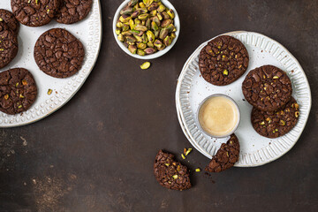 Chocolate Chip Cookies with pistachio. Gluten free