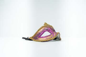 Venice masquerade mask on white background