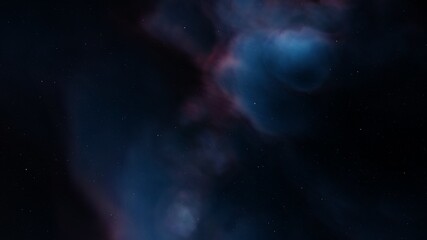 Naklejka na ściany i meble colorful space background with stars, nebula gas cloud in deep outer space 3d render