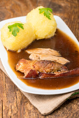 roasted pork with dumplings