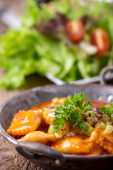 portion of ravioli