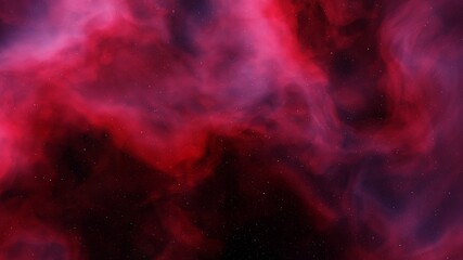 colorful space background with stars, nebula gas cloud in deep outer space 3d render