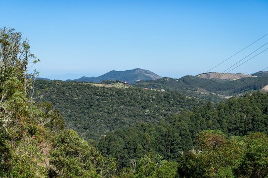 The beautiful mountainous surroundings as saw from the rough uphill path that leads to Pedra da Macela viewing spots.