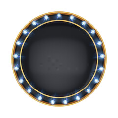 Obraz premium Black frame with lights, 3d black frame