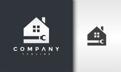home real estate wrench logo
