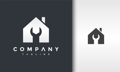 home real estate wrench logo