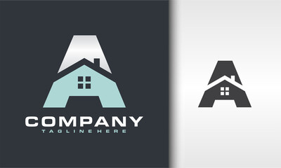 initial A real estate logo