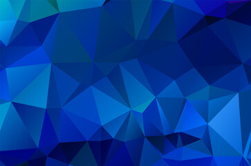 Obraz premium Blue vivid polygonal mosaic background, creative design templates Illustration