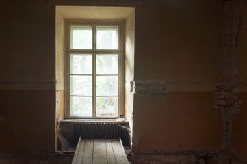 The abandoned old palace in Pilica in Poland