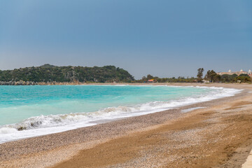 Fototapeta na wymiar turquoise sea and the beach with Demre Antalya Turkey