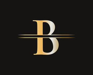 B letter logo. Initial B letter business logo design vector template