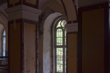 The abandoned old palace in Pilica in Poland