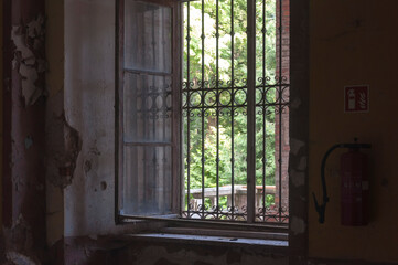 The abandoned old palace in Pilica in Poland