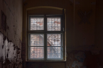 The abandoned old palace in Pilica in Poland