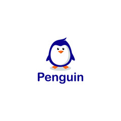 penguin logo design vector