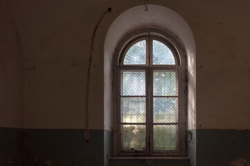 The abandoned old palace in Pilica in Poland