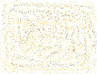 Fototapeta na wymiar Golden sparkles and dots, gold glitter background, abstract. Vector illustration.