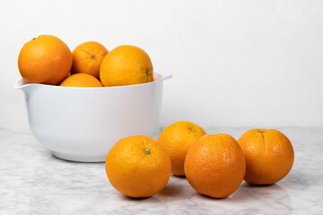 Pile of fresh oranges. Healthy food concept
